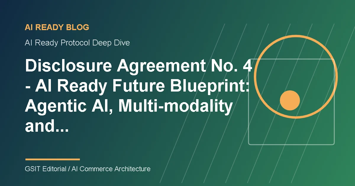 Revealed Agreement Part 4 AI Ready Future Blueprint: Schematic diagram of AI Ready ecommerce content management and system integration of Agentic AI, multi-modality and contreversible automation