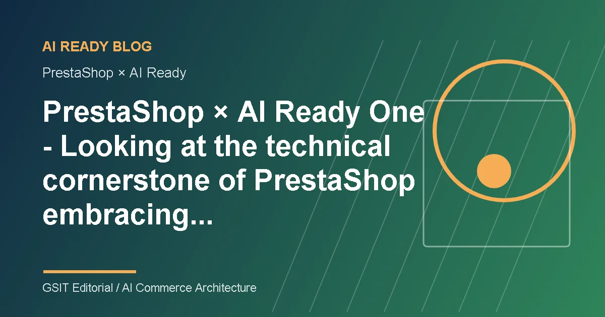 PrestaShop × AI Ready One: Looking at the technical cornerstone of PrestaShop embracing AI from the perspective of Symfony modernization process, AI Ready ecommerce content management and system integration schematic diagram