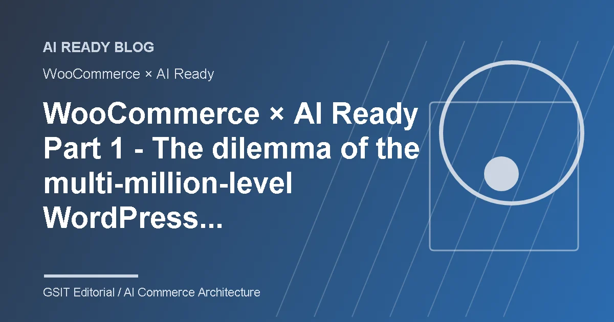 WooCommerce × AI Ready One of the Dilemmas of the Million-Level WordPress Ecommerce Ecosystem: Flexibility, Plugins and Operating Costs AI Ready Ecommerce Content Management and System Integration Diagram